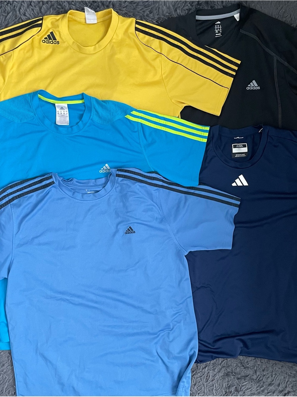 Men Size XL adidas Climate Running Workout Shirt Bundle Lot
